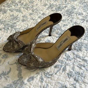Brocade Jimmy Choo Kitten Heels